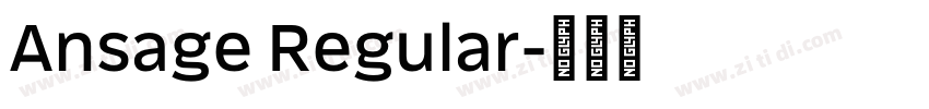 Ansage Regular字体转换